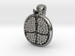 Pomegranate Pendant in Antique Silver: Large