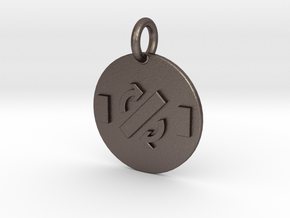 Pendant Faraday's Law C in Polished Bronzed-Silver Steel