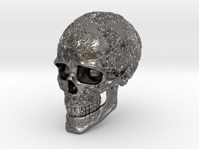 Ornamented Skull in Processed Stainless Steel 316L (BJT)