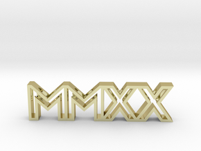 MMXX Pendant (Necklace) in 18k Gold Plated Brass