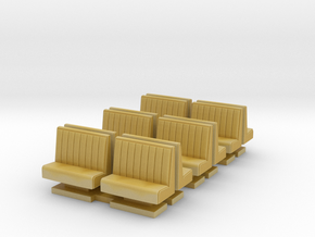 50's soda fountain bar sofa 01. HO Scale (1:87) in Tan Fine Detail Plastic