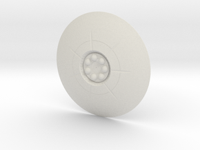 MiniUFObottom1 in White Natural Versatile Plastic