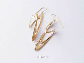 Loop Earring or Pendant top  in Polished Brass