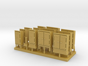 N Scale Lineside Electrical Equipment Cabinets in Tan Fine Detail Plastic