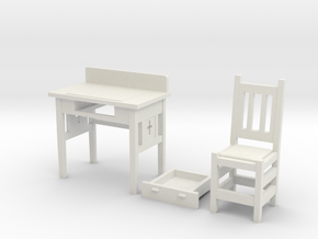 desk set in White Natural Versatile Plastic