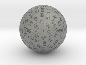 d191 Sphere Dice in Gray PA12