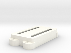 Jag PU Cover, Double, Angled, Open in White Smooth Versatile Plastic