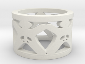 Intactivist Ring Size 6 in White Natural Versatile Plastic