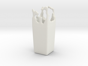 Splash Vase in White Natural Versatile Plastic