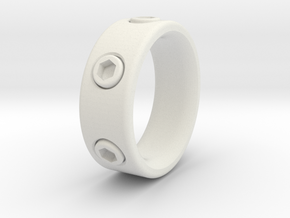 Socket Head Ring Size 10 in White Natural Versatile Plastic