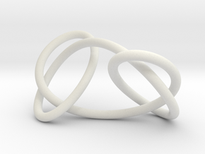Granny knot, 6cm version in White Natural Versatile Plastic