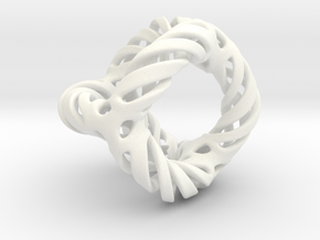 Spiral cutospheroid in White Processed Versatile Plastic