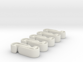 Active Clip (5 pack) in White Natural Versatile Plastic