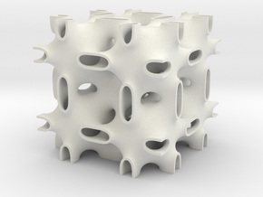 Neovius periodic minimal surface 2x2x2 cells in White Natural Versatile Plastic