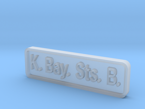 K. Bay. Sts. B. Locomotive Plate in Tan Fine Detail Plastic