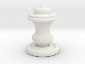 Chess Piece-King in White Natural Versatile Plastic