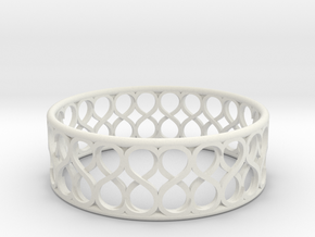 Hearts Band in White Natural Versatile Plastic