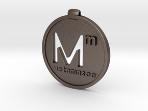 Metamason logo in Polished Bronzed Silver Steel