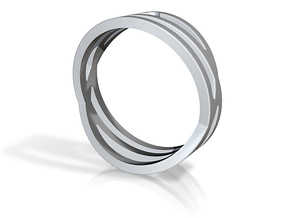 Bague Trois cercles in Polished Silver