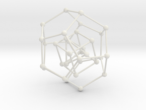 Pyramid Cube Dodecahedron in White Natural Versatile Plastic