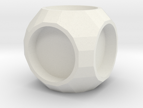 Cube1 in White Natural Versatile Plastic