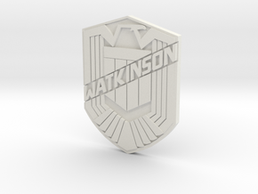Watkinson Badge in White Natural Versatile Plastic