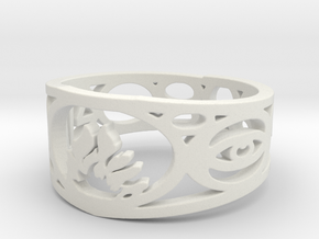 Divergent Ring Size 9.5 in White Natural Versatile Plastic