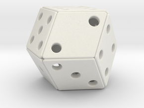 Rhombic Die #2 in White Natural Versatile Plastic