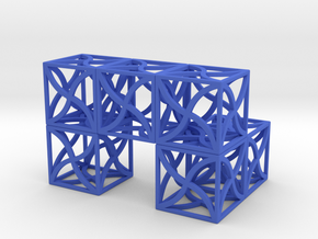 Twirl cubed puzzle part #3 in Blue Processed Versatile Plastic