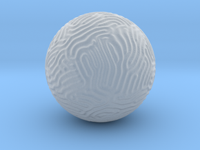 Small Reaction Diffusion Sphere in Tan Fine Detail Plastic