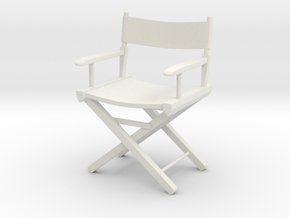 1:24 Director's Chair 1 (Not Full Size) in White Natural Versatile Plastic