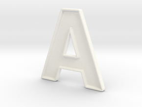 A, Typeface in White Processed Versatile Plastic