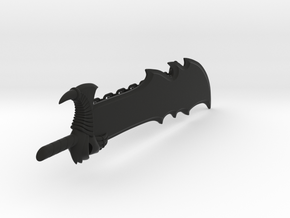Action Figure Weapon: Jagged Sword in Black Natural Versatile Plastic