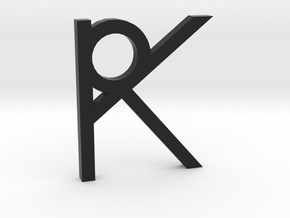 RK Logo in Black Natural Versatile Plastic