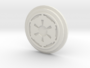 Imperial Logo Pommel Insert1 in White Natural Versatile Plastic