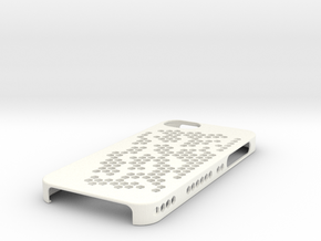 iPhone 5 Case - "Hex Holes" in White Processed Versatile Plastic