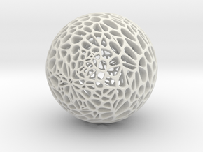 Voronoi_Sphere_big in White Natural Versatile Plastic