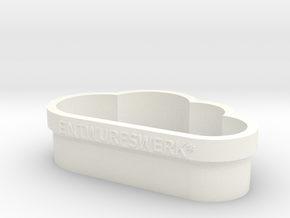 the cloud Cookie Cutter in White Processed Versatile Plastic