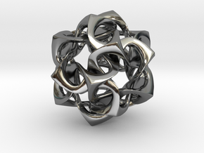 Icosahedron I, pendant in Fine Detail Polished Silver
