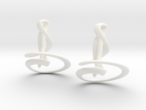 Calla Lily Earrings in White Processed Versatile Plastic