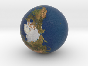 1" Earth globe for tabletop space games in Full Color Sandstone