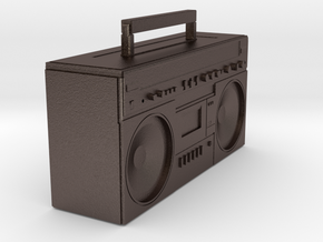 BOOMBOX in Polished Bronzed Silver Steel