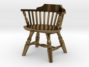 1:24 Low Back Windsor Chair in Polished Bronze