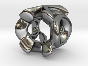 XO Charm Heavy in Fine Detail Polished Silver