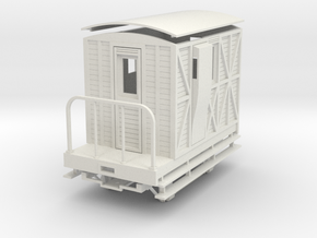 On16.5 "woody" Passenger brake van in White Natural Versatile Plastic