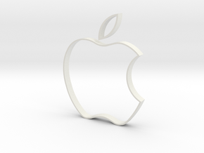 Apple Cookie Cutter in White Natural Versatile Plastic