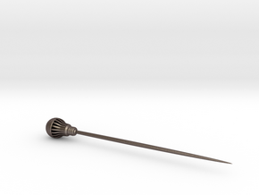 LED bulb martini pick in Polished Bronzed Silver Steel