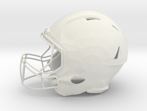 Football Helmet  in White Natural Versatile Plastic
