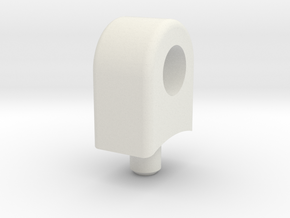 Skid Padeye - Lateral 3mm Hole in White Natural Versatile Plastic