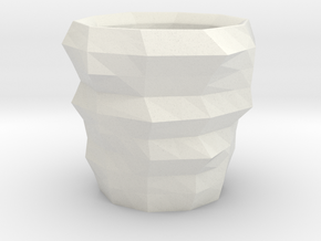 PolyLittleCup Revised Print in White Natural Versatile Plastic